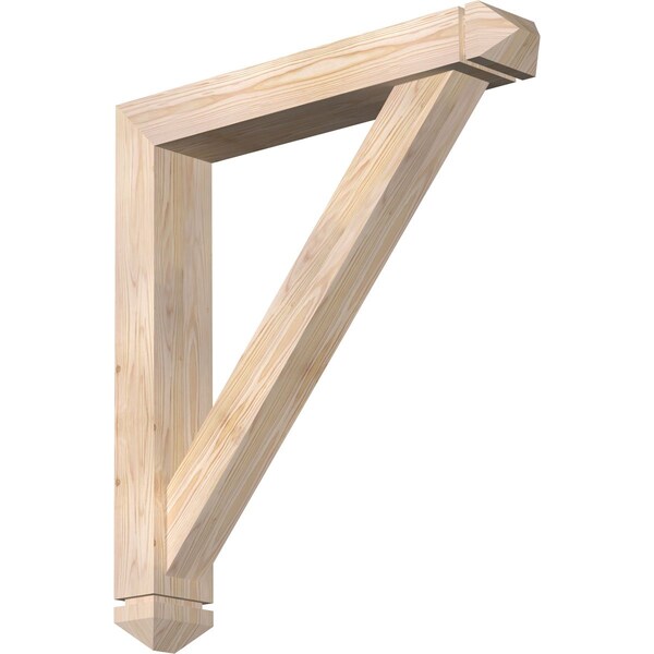 Ekena Millwork Traditional Arts and Crafts Smooth Bracket w/ Offset Brace, Douglas Fir, 5 1/2"W x 32"D x 36"H BKT0604X32X36TRA03SDF - main